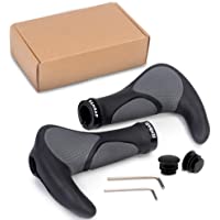 Manillar de Bicicleta-Asas Ergonómicas de Bicicleta- Puños de Cuerno para MTB para Montaña- Bici Plegable- Scooter Puños…